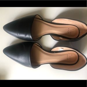 Target / a new day Size 8.5 Black faux leather Rebecca flat